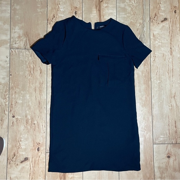 Forever 21‎ Navy Mini Shift Dress Small | Coquette Girl Twee Office - Picture 2 of 7
